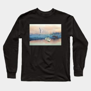 Snowy Owl in Flight Long Sleeve T-Shirt